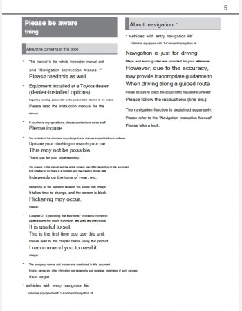 toyota aqua 2021-2022 navigation & multimedia system manual in english